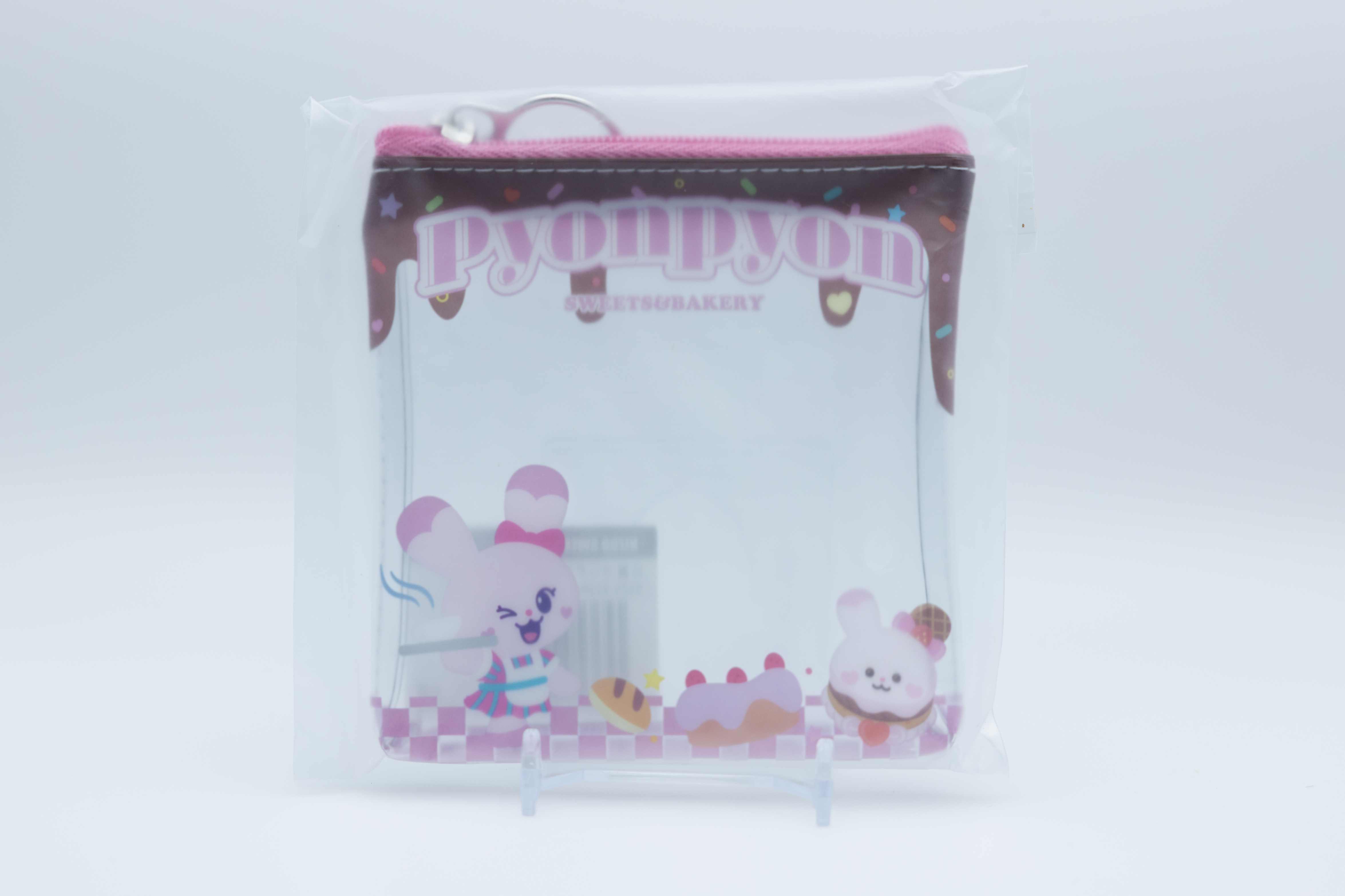 NIZOO POP UP STORE -NIZOO SWEETS BAKERY- オンラインくじ D賞 クリアミニポーチ -Pyonpyon-